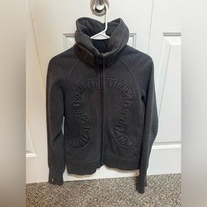 Lululemon Scuba Full Zip Up in Heathered Grey Size 6